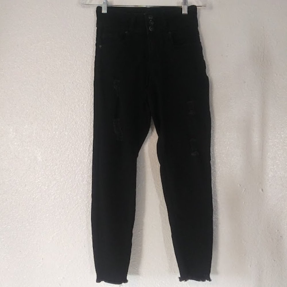 Blue Savvy women's size 5/27 black skinny ripped pants